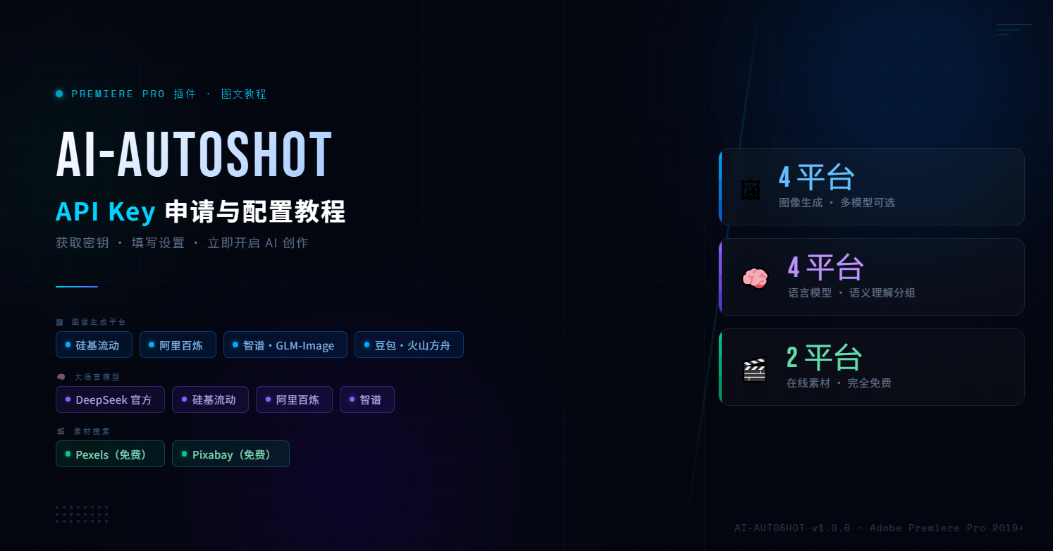 AI-AutoShot(AI自动成片Premiere插件) · API Key 申请与配置教程
